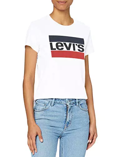 Levi's The Perfect Tee, Camiseta Mujer, Sportswear Logo White