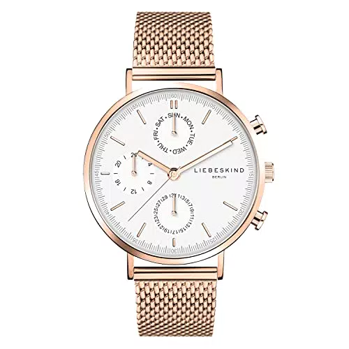Liebeskind Reloj análogo para Mujer de Cuarzo con Correa en Acero Inoxidable LT-0193-MM