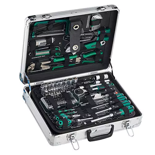 Mannesmann - M29072-124 piezas Juego de herramientas en maletín de aluminio