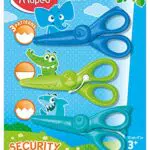 Maped - Tijeras para Niños - Set de Tijeras Infantiles Kidi Craft - Ideales para Aprender a Cortar - Cuchillas Seguras - 3 Diseños con Cortes Diferentes