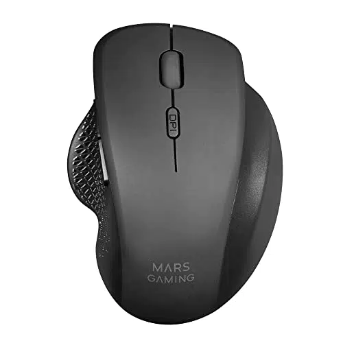 MARSGAMING Mars Gaming MMWERGO Negro, Ratón Inalámbrico Ergonómico para PS4/PS5/XBOX/PC/Mac