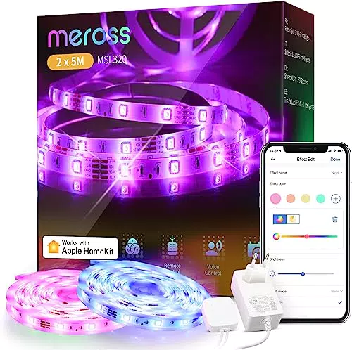 Meross Tiras LED WiFi Luces LED RGB 10M, Tira de Luz IP20