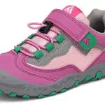 Mishansha Zapatos de Bambas Niños Zapatillas de Senderismo Niñas Zapatillas de Deporte Trekking Montaña Transpirable Antideslizante Ligero Sneakers Rosa/Verde