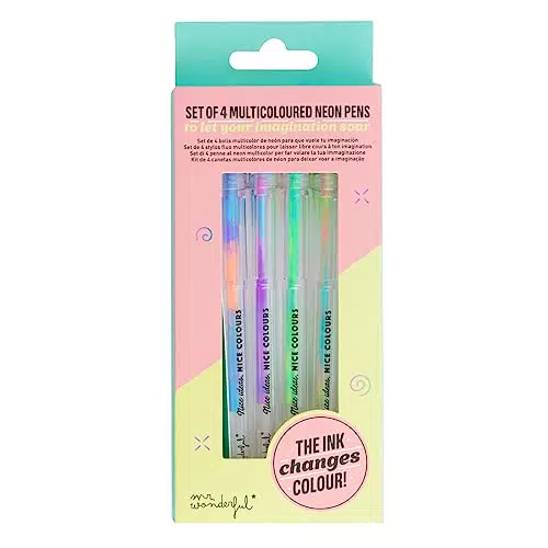 Mr.Wonderful Set de 4 bolis multicolor de neón para que vuele tu imaginación