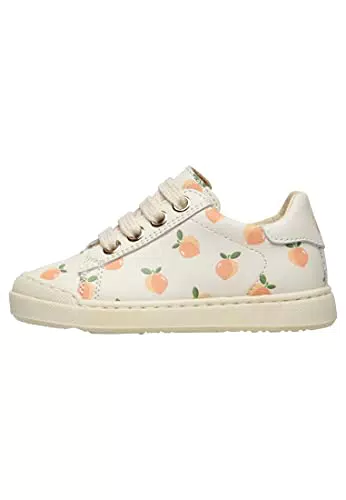 Naturino Eindhoven Zip-Zapatillas Deportivas de Piel con Estampa Albaricoque