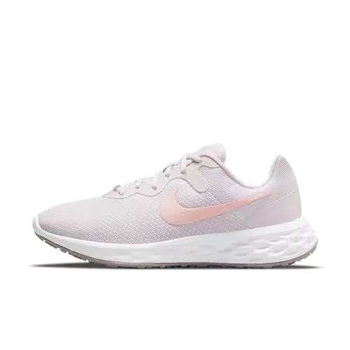 NIKE Revolution 6, Zapatillas de Gimnasia Mujer, Light Violet Champagne White