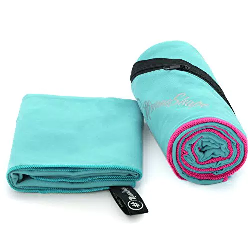 NirvanaShape Toalla de Microfibra 60 x 40 cm, Toalla de Viaje Ligera y compacta - Toalla de Microfibra para Viajes