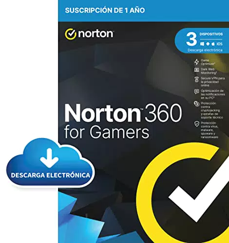 Norton 360 for Gamers 2023, Antivirus software para 3 Dispositivos
