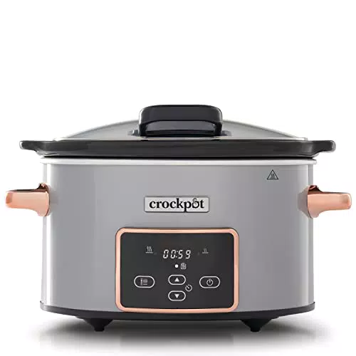 Olla de cocción lenta digital Crock-Pot con tapa con bisagras