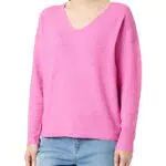 ONLY Onlrica Life L/S V-Neck Pullo Knt Noos Suter Pulver