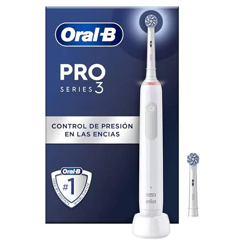 Oral-B Pro 3 3000 Cepillo de Dientes Eléctrico con Mango Recargable y 2 Cabezales