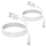 Paquete de 2 cables de cargador de iPhone con certificación MFi de Apple de 1 m