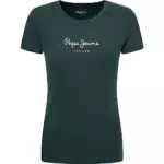 Pepe Jeans New Virginia SS N T-Shirt, Verde, L para Mujer