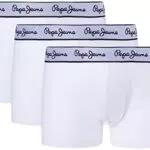Pepe Jeans Pepe Tk 3P Trunks, Blanco, L para Hombre
