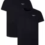 Pepe Jeans Pepe Tshirt 2P Underwear, Negro, XL para Hombre
