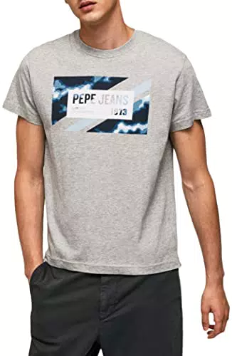 Pepe Jeans Rederick T-Shirt, Gris, XS para Hombre