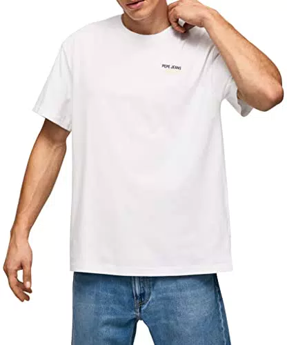Pepe Jeans Rosbel T-Shirt, Blanco, S para Hombre
