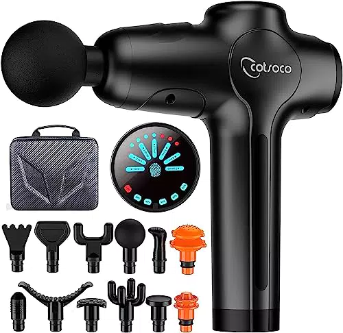 Pistola de masaje muscular Cotsoco, Massage Gun de percusión de tejido profundo para atletas
