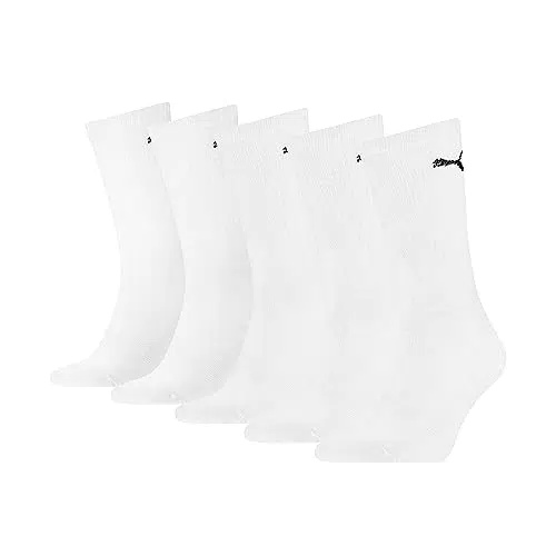 PUMA Crew Sock Calcetines, Blanco, 39-42 Unisex adulto