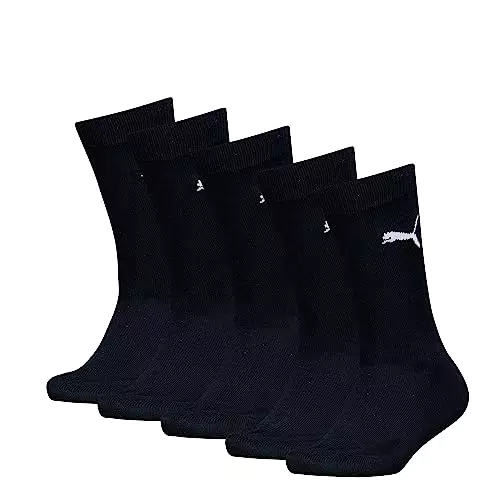 PUMA Easy Rider Kids' Crew Socks Calcetines, Black, 35-38 Unisex niños