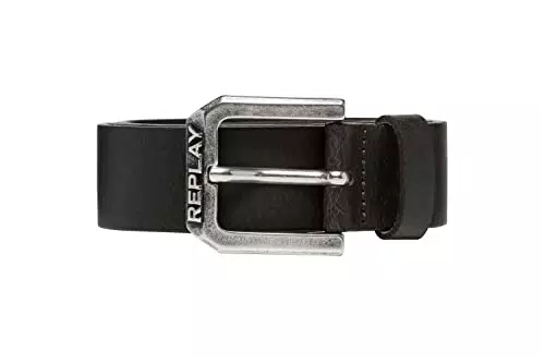 REPLAY AM2657.000.A3001 Cinturón Hombre, Negro, 90 cm
