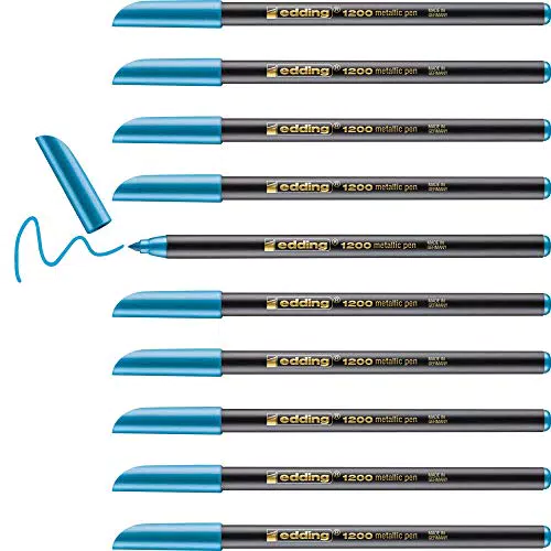 Rotulador edding punta fibra 1200 azul metalizado n 73 punta redonda 1-3 mm