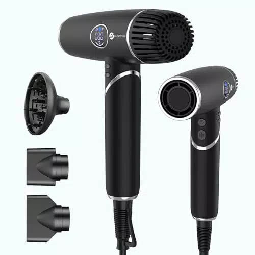 Secador de Pelo de iones Plegable Ligero con un Motor sin cepillo de 11.000RPM