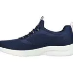 Skechers 149693 Nvy, Zapatillas Mujer, Ribete Rosa de Malla Azul Marino
