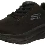 Skechers D'lux Walker Get Oasis, Zapatillas Mujer, Black Mesh Trim