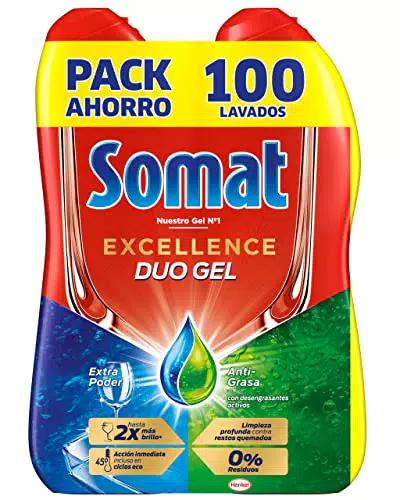 Somat Excellence Gel Anti-Grasa, detergente lavavajillas desengrasante