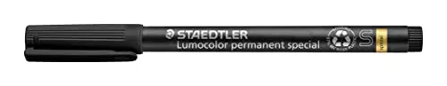Staedtler Lumocolor 319 S-9. Rotuladores permanentes de punta fina. Pack de 10 marcadores de color negro