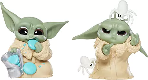 Star Wars - The Bounty Collection Series 4 - Pack Doble de Figuras de Grogu - Poses Arañas Molestas y Comiendo Galletas - A Partir de 4 años