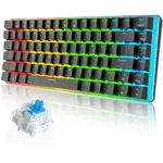 Teclado mecánico AK33 de Lexon tech, teclado para juegos con cable USB con retroiluminación LED azul