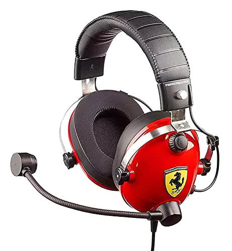 Thrustmaster T.Racing Scuderia Ferrari - Auriculares Gaming para PS5 / PS4 / Xbox Series X|S / Xbox One / PC / Switch
