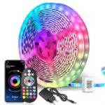 Tiras LED 30M, Luces LED 5050 RGB con Mando a Distancia de Teclas y Control Bluetooth