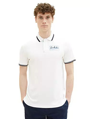 TOM TAILOR 1036340 Polo, 10332 Off White, XXXL para Hombre