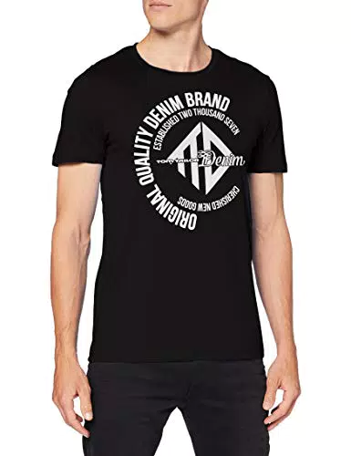 TOM TAILOR Denim Hombre Camiseta con estampado 1019907
