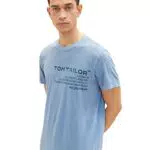 TOM TAILOR Hombre Camiseta 1035638, 12364 - Greyish Mid Blue