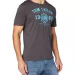 TOM TAILOR Hombre Camiseta con logotipo impreso 1008637