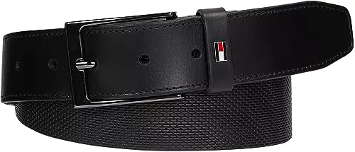 Tommy Hilfiger Layton 3.5 Cinturones, Black, 110 para Hombre