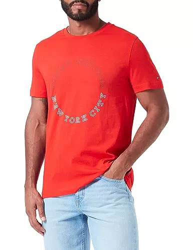 Tommy Hilfiger Monotype Roundle Tee, Hombre, Fireworks