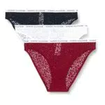 Tommy Hilfiger Mujer Pack de 3 Slips Ropa Interior, Multicolor
