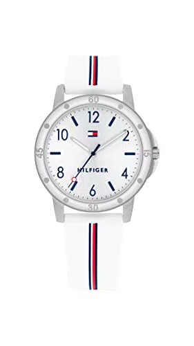 Tommy Hilfiger Reloj Analógico para Muchachas de Cuarzo con Correa en Silicona 1720014