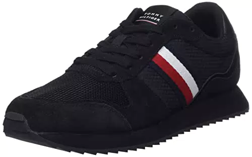 Tommy Hilfiger Runner EVO Mix, Tenis Hombre, Black