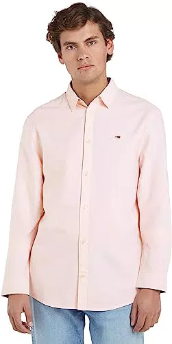Tommy Jeans Tjm Classic Oxford Shirt, Hombre, Pink Crystal