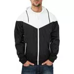 Urban Classics Arrow Windrunner, Chaqueta Hombre, Negro/Blanco