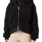 Urban Classics Chaqueta Sherpa Corta de Gran tamaño para Mujer
