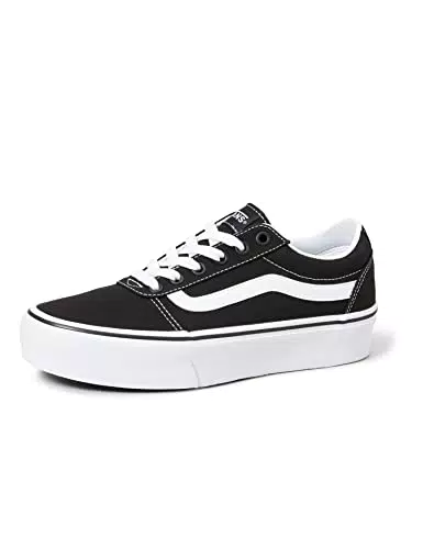 Vans Ward Platform, Zapatillas Mujer, Canvas Black White