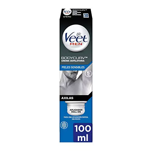 Veet Men Crema Depilatoria Roll-On Axilas para pieles normales 100 Ml