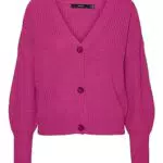 VERO MODA Vmlea LS-Cárdigan con Cuello de Pico Suéter